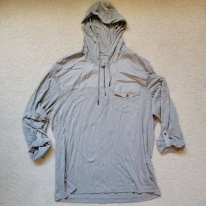 Mens Quarter Sleeved Hoodie